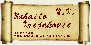 Mahailo Krejaković vizit kartica
